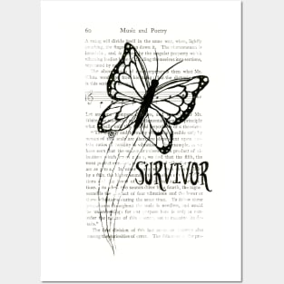 Survivor- black design Posters and Art